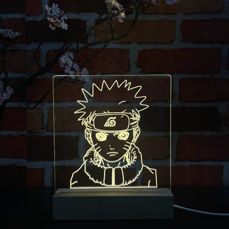 Đèn Led 3D Naruto  - Naruto, Đèn Led 1 Màu Hình Nhân Vật Hoạt Hình, Đèn Ngủ Led 3d, Cảm Ứng , Điều Khiển Từ Xa 