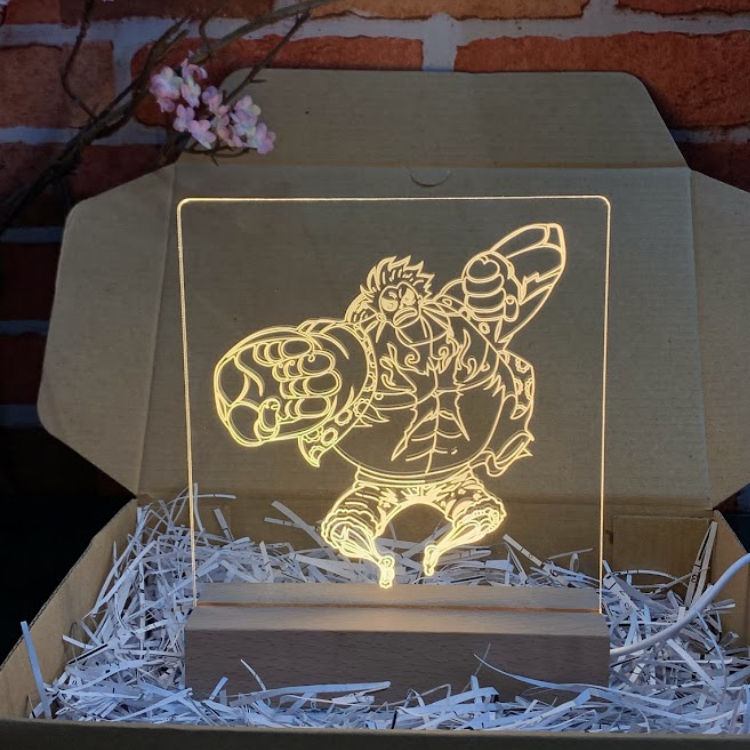 Đèn Led 3D One Piece -  Đèn Led 1 Màu Hình Nhân Vật Hoạt Hình, Đèn Ngủ Led 3d, Cảm Ứng , Điều Khiển Từ Xa 