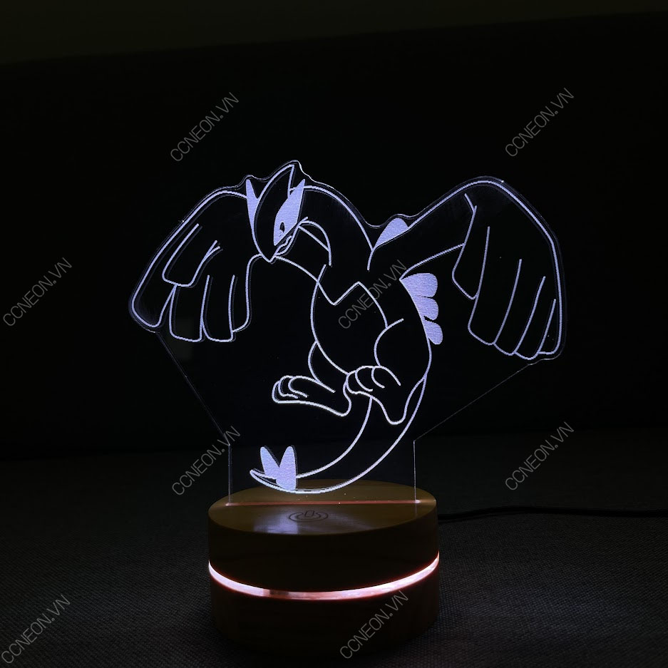 Đèn Led 3D để bàn LUGIA V1 - Đèn Led 3D để bàn Pokemon 