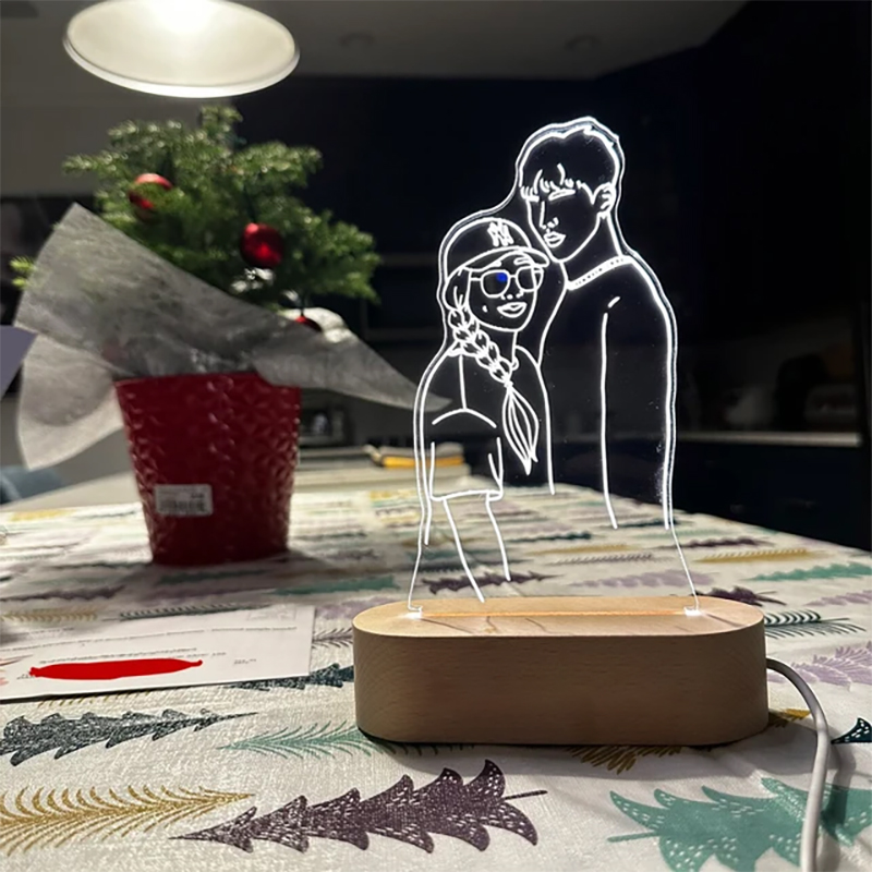 Đèn Led 3D Khắc Hình Theo Yêu Cầu -  Đèn Led 7 Màu, Đèn Ngủ Led 3d, Cảm Ứng , Điều Khiển Từ Xa 