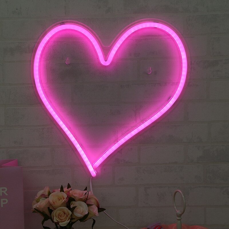 Đèn Trang Trí Led Neon Hình Trái Tim 