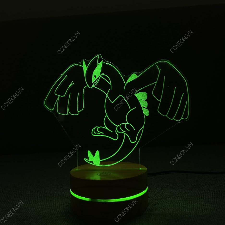 Đèn Led 3D để bàn LUGIA V1 - Đèn Led 3D để bàn Pokemon 