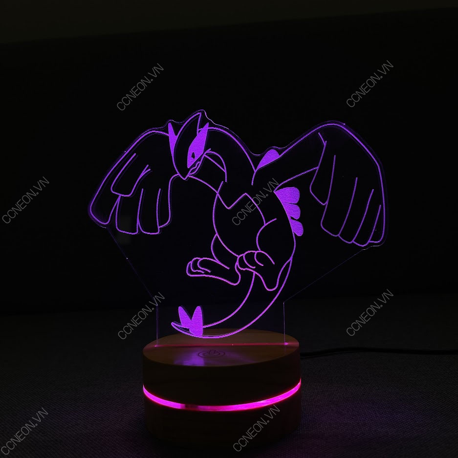 Đèn Led 3D để bàn LUGIA V1 - Đèn Led 3D để bàn Pokemon 
