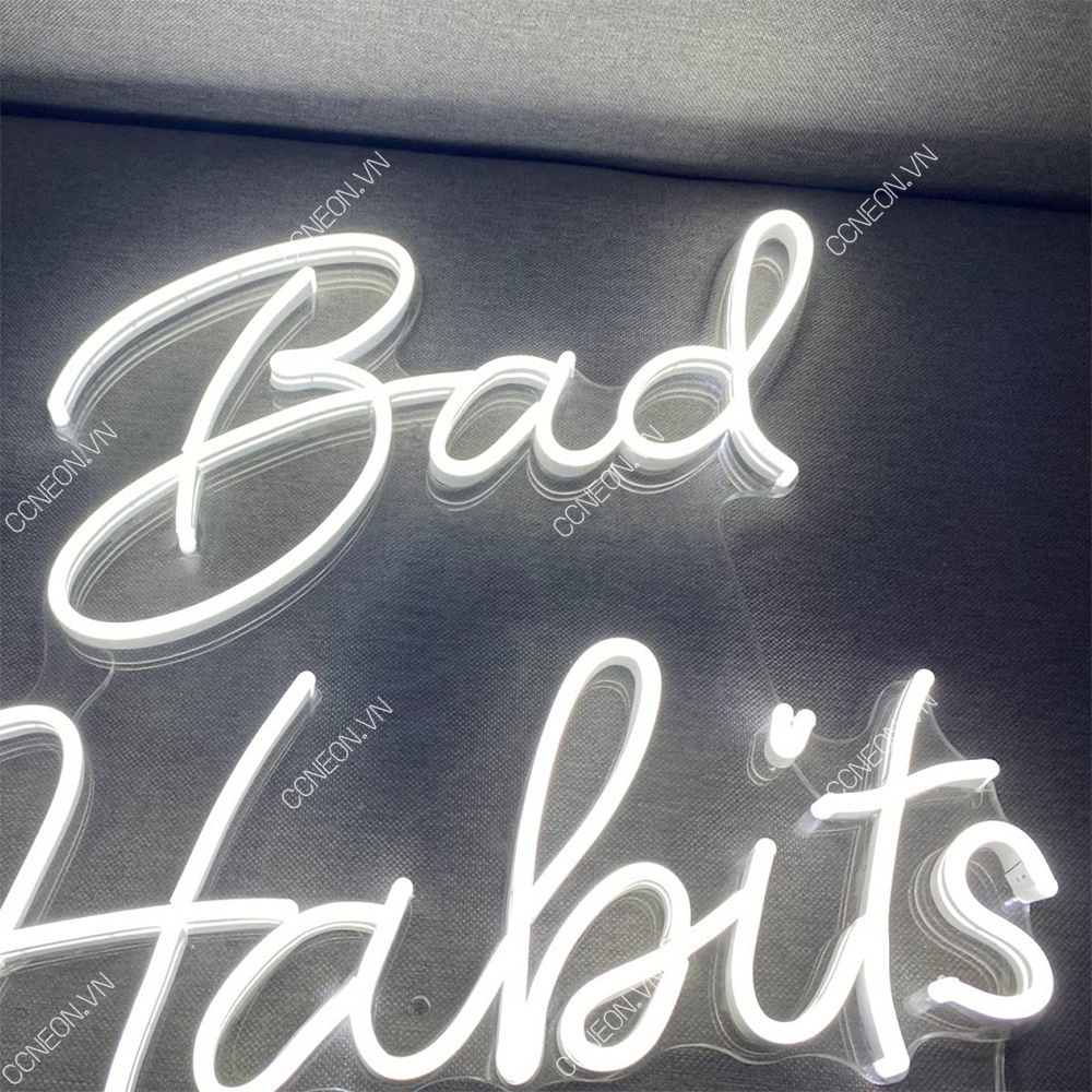 Đèn Trang Trí Led Neon Sign Chữ Bad Habits 