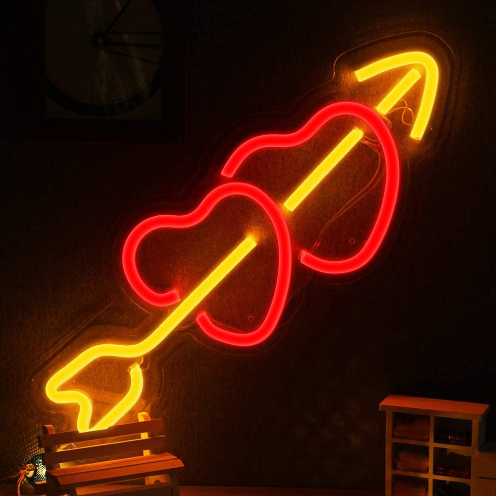 Đèn Led Neon Trang Trí Mũi Tên, Trái Tim 