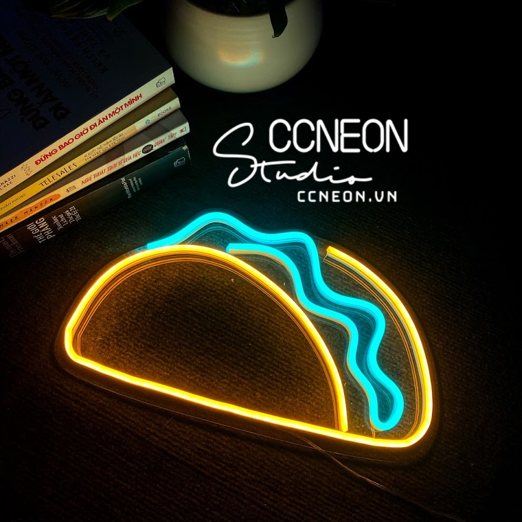 Đèn Trang Trí Led Neon Sign Theo Yêu Cầu - Đèn Led Neon Sign Bánh Mỳ Sandwich 