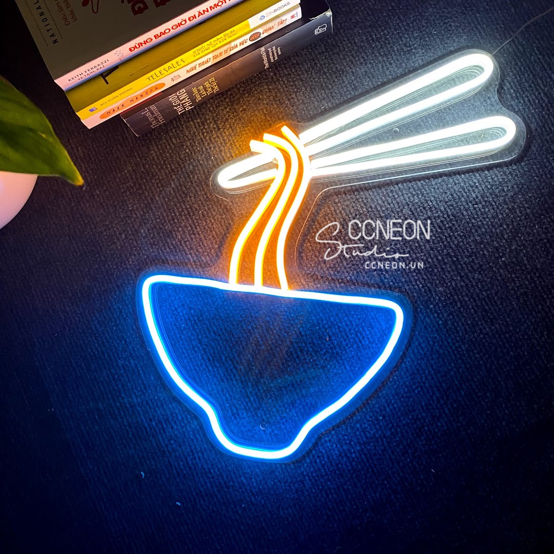 Đèn Trang Trí Phòng Led Neon Sign Theo Yêu Cầu - Đèn Led Neon Sign Hình Bát Mỳ 