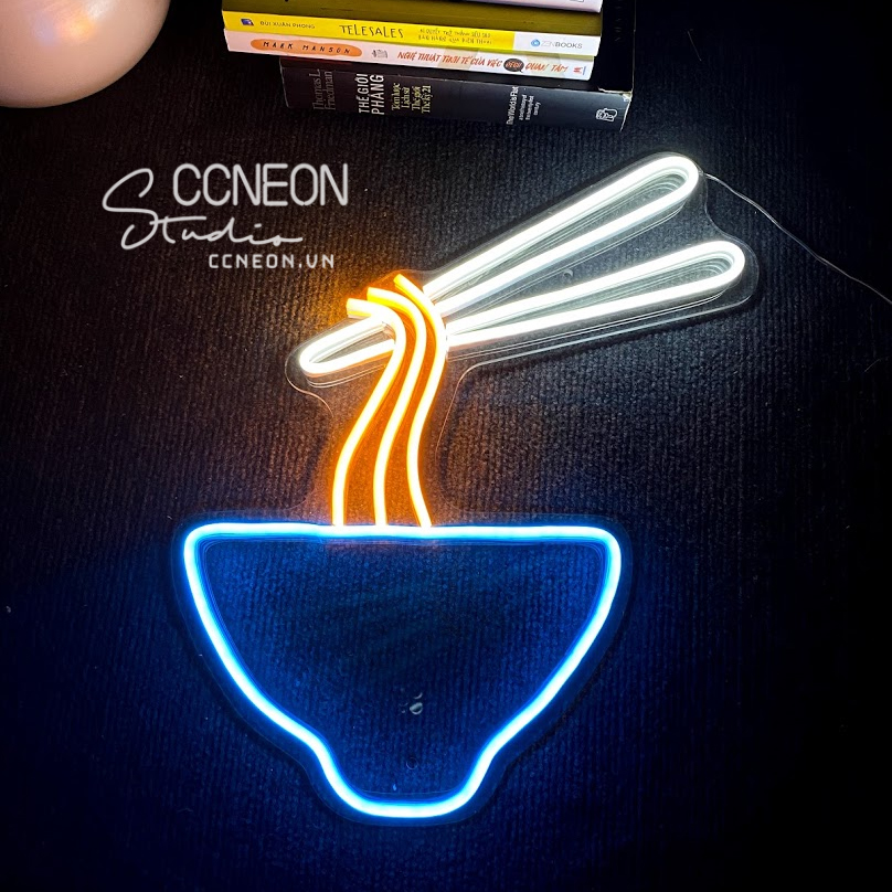 Đèn Trang Trí Phòng Led Neon Sign Theo Yêu Cầu - Đèn Led Neon Sign Hình Bát Mỳ 