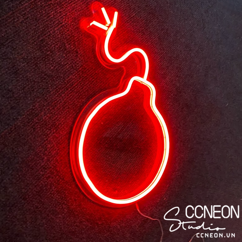Đèn Trang Trí Led Neon Sign Hình Trái BOOM 