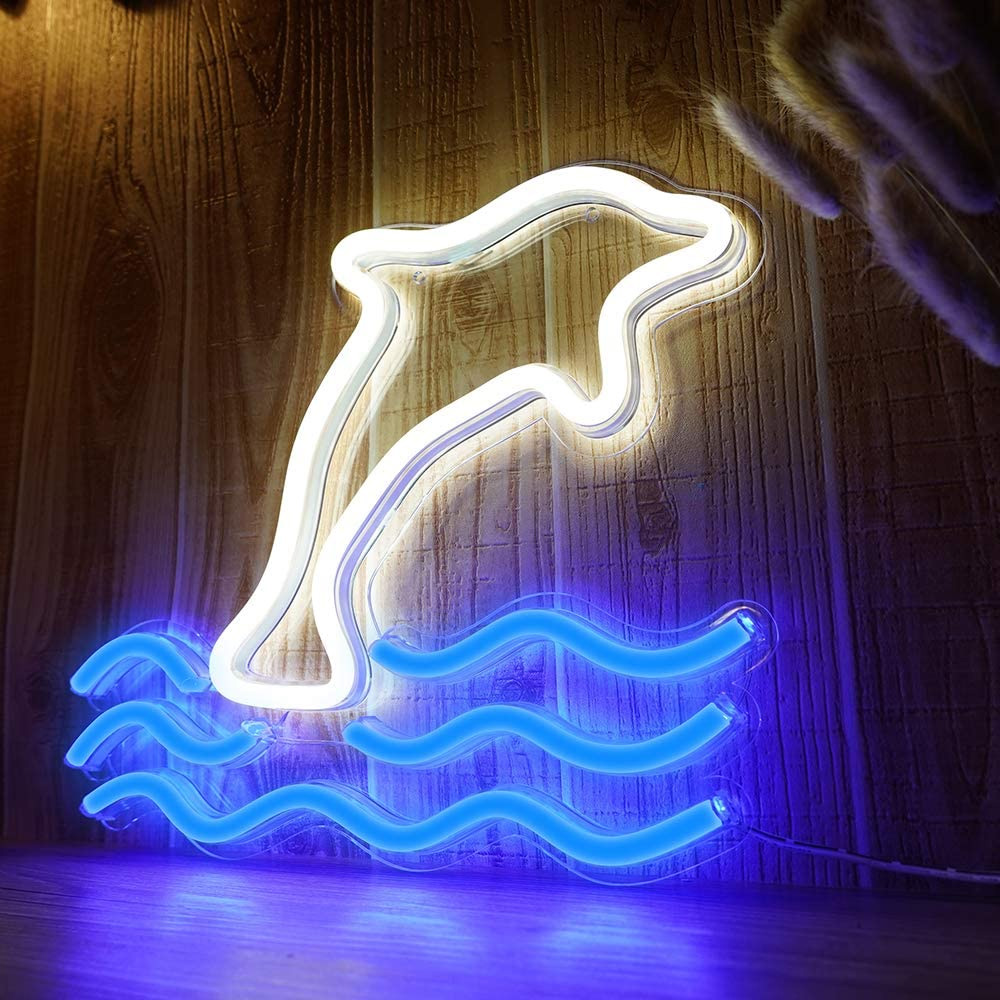 Đèn Led Neon Trang Trí Phòng Hình Cá Heo 