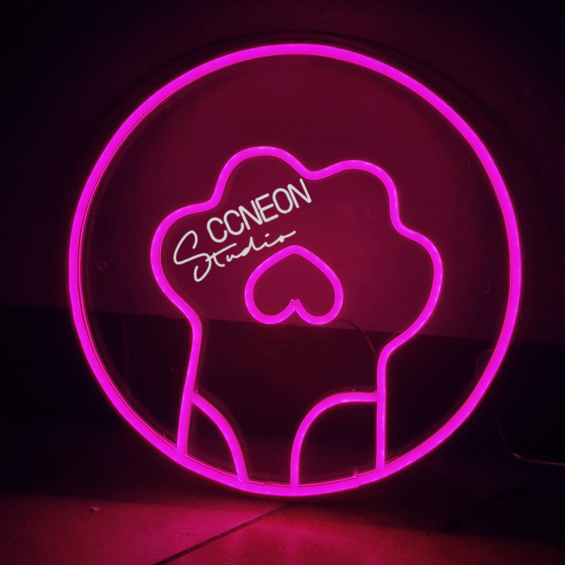 Đèn Led Neon Trang Trí Phòng - Hình Dấu Chân Mèo 