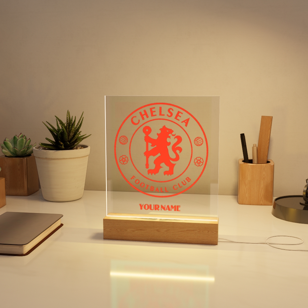 Đèn Led 3D Khắc Hình Theo Yêu Cầu -  Đèn Led 7 Màu, Đèn Ngủ Led 3d CLB Bóng Đá 