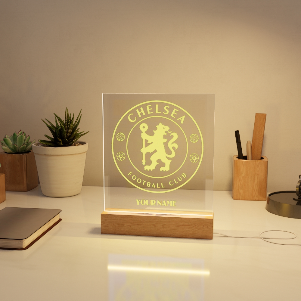 Đèn Led 3D Khắc Hình Theo Yêu Cầu -  Đèn Led 7 Màu, Đèn Ngủ Led 3d CLB Bóng Đá 