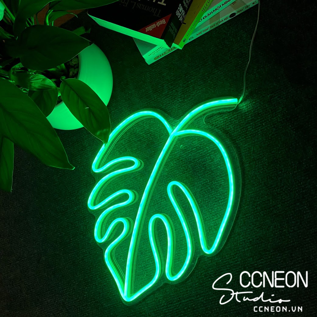 Đèn Trang Trí Phòng Led Neon Sign Theo Yêu Cầu - Đèn Led Neon Sign Hình Chiếc Lá 