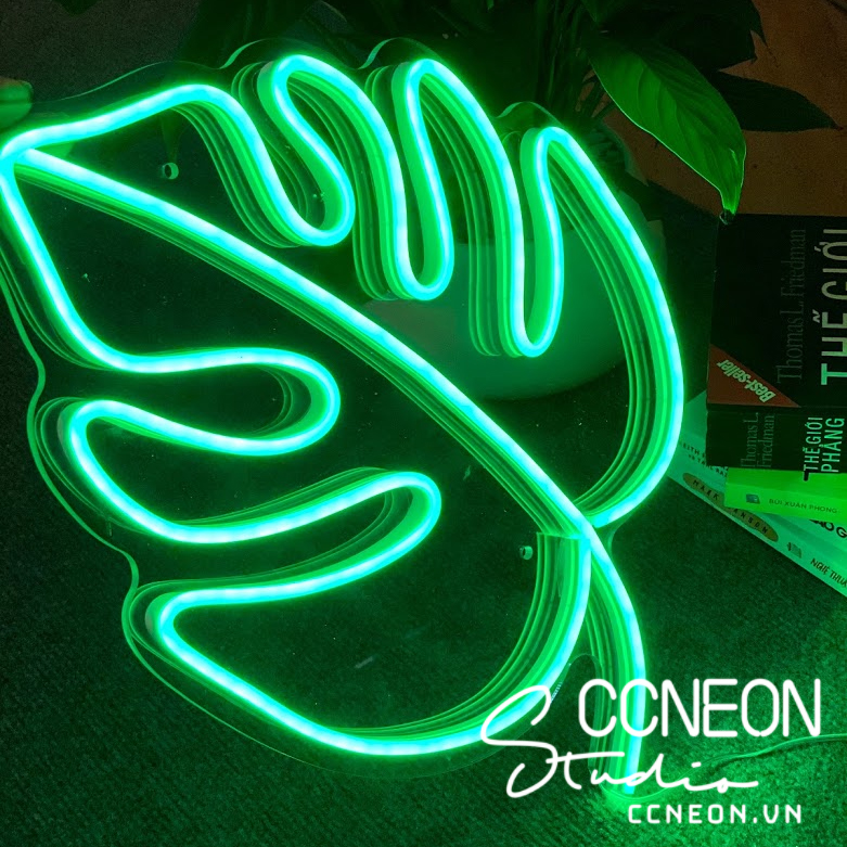 Đèn Trang Trí Phòng Led Neon Sign Theo Yêu Cầu - Đèn Led Neon Sign Hình Chiếc Lá 
