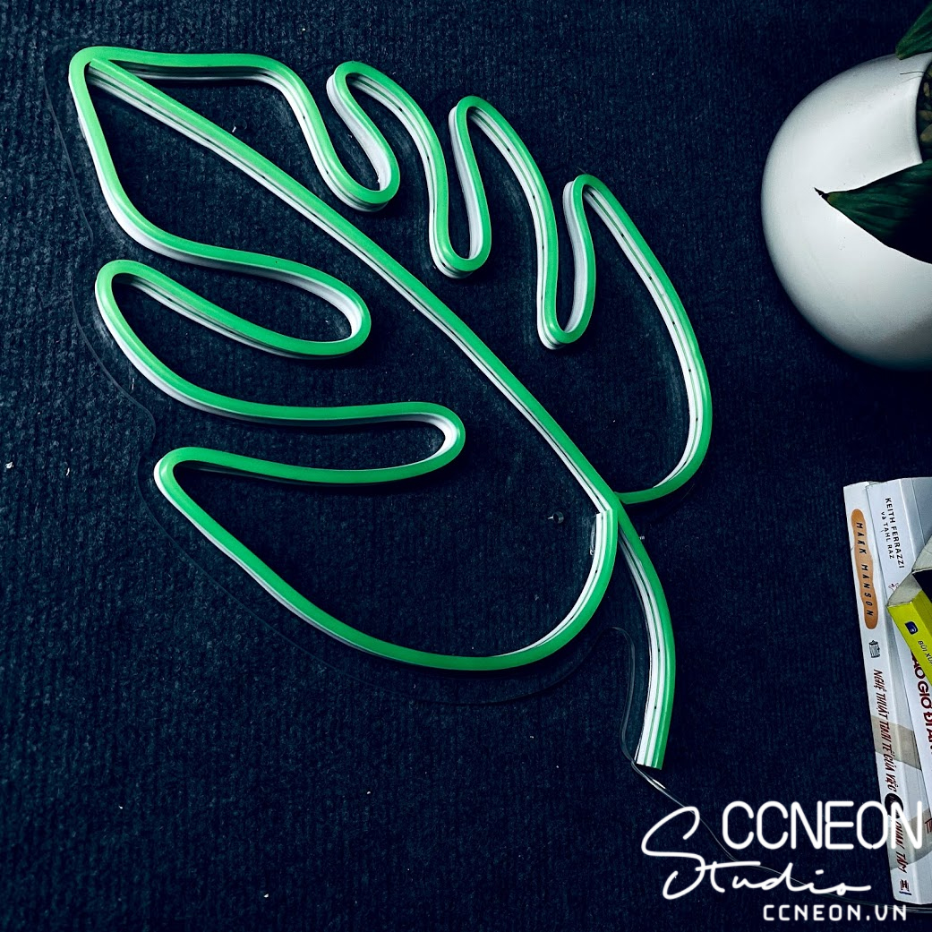 Đèn Trang Trí Phòng Led Neon Sign Theo Yêu Cầu - Đèn Led Neon Sign Hình Chiếc Lá 