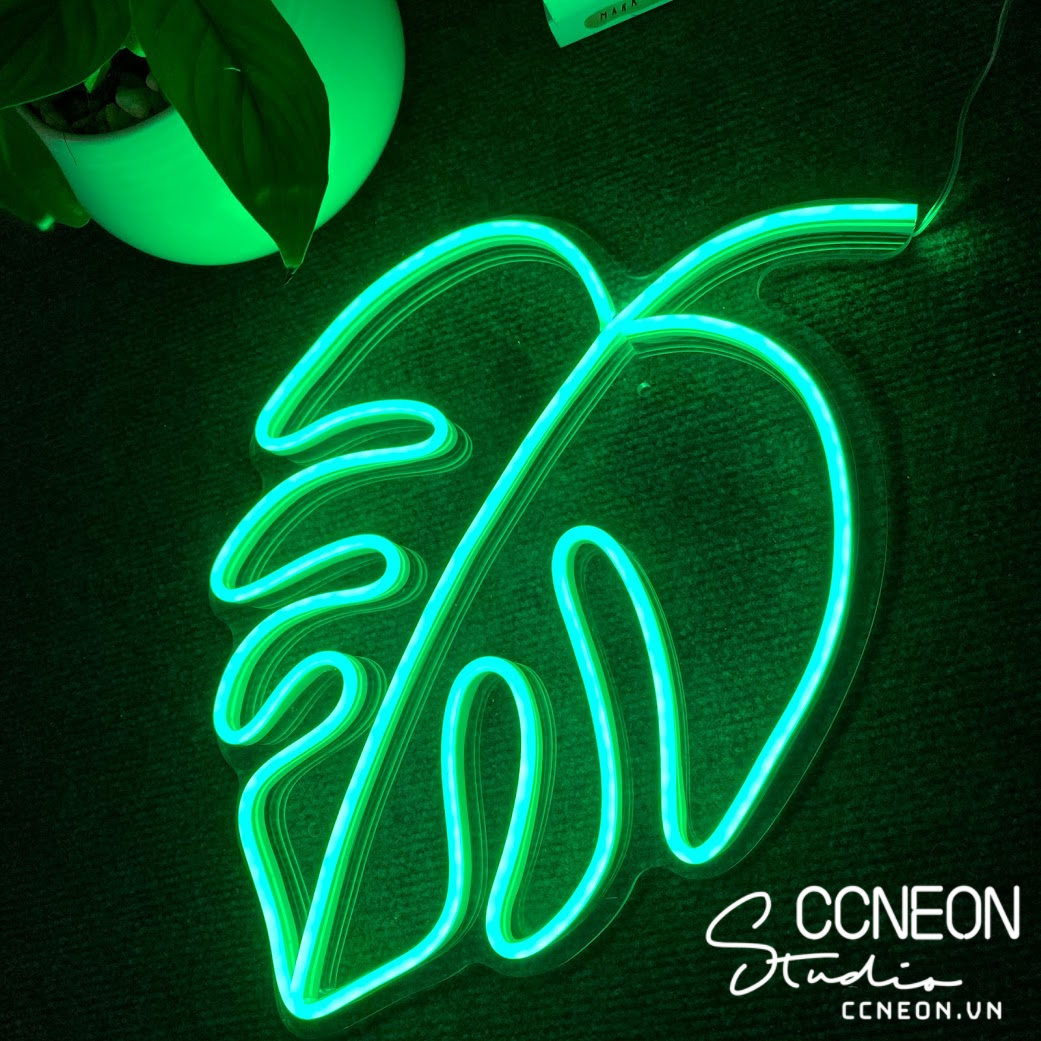 Đèn Trang Trí Phòng Led Neon Sign Theo Yêu Cầu - Đèn Led Neon Sign Hình Chiếc Lá 