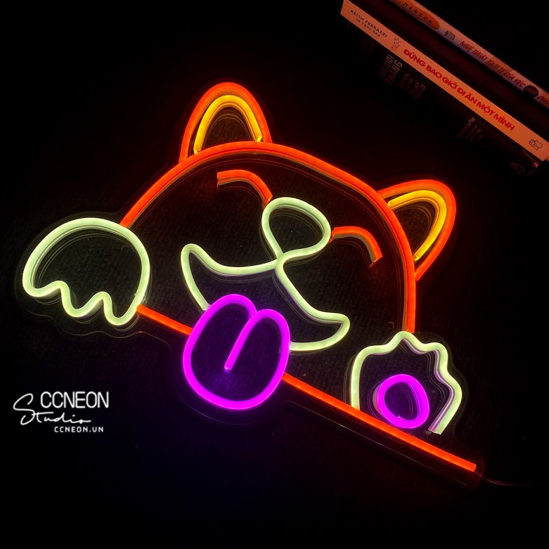 Đèn Trang Trí Led Neon Sign Theo Yêu Cầu - Đèn Led Neon Sign Chú Chó Đáng Yêu 