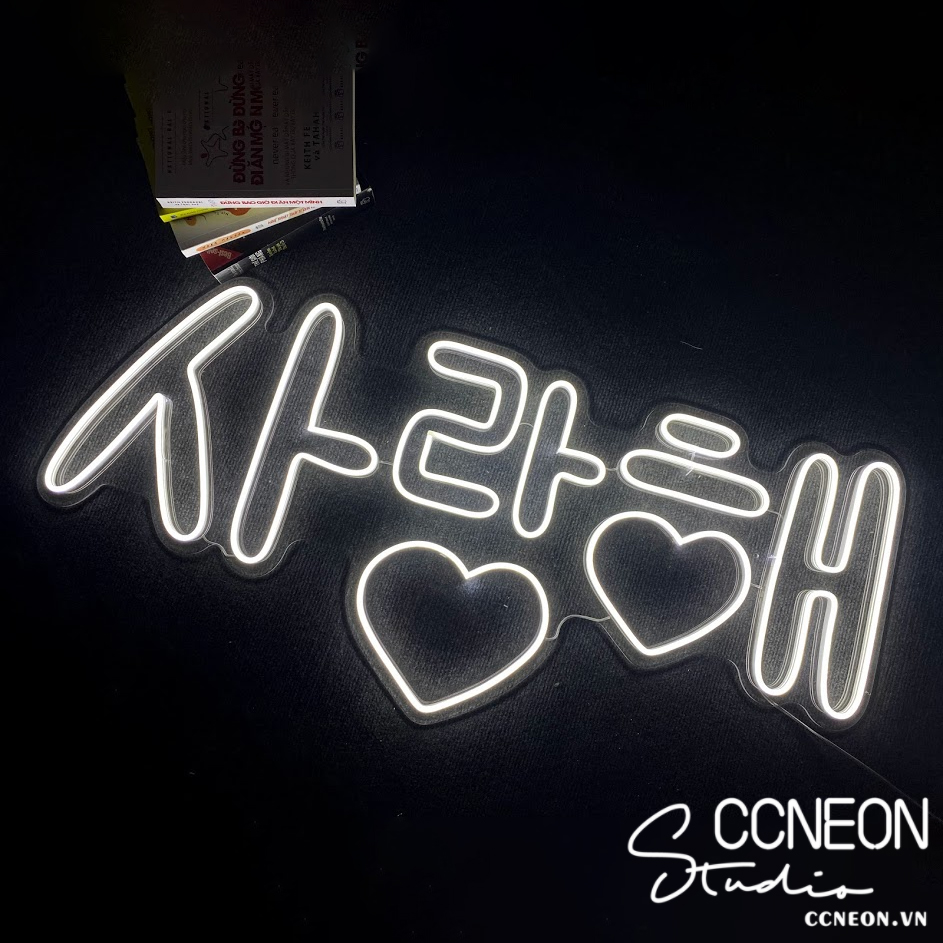 Đèn Trang Trí Led Neon Chữ Hàn Quốc 