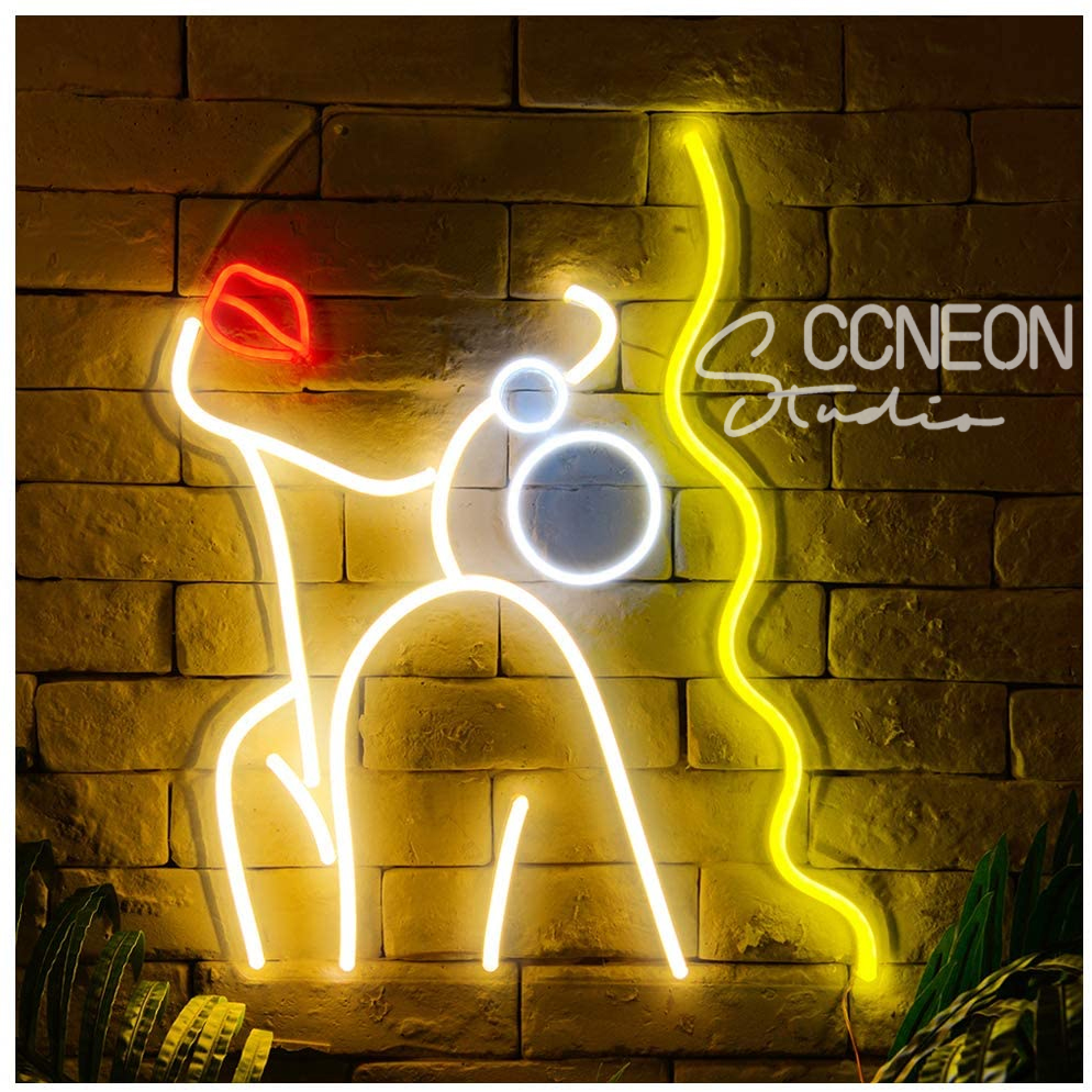 Đèn Trang Trí Led Neon Sign Hình Thiếu Nữ [ Kích thước 37x30 cm] 