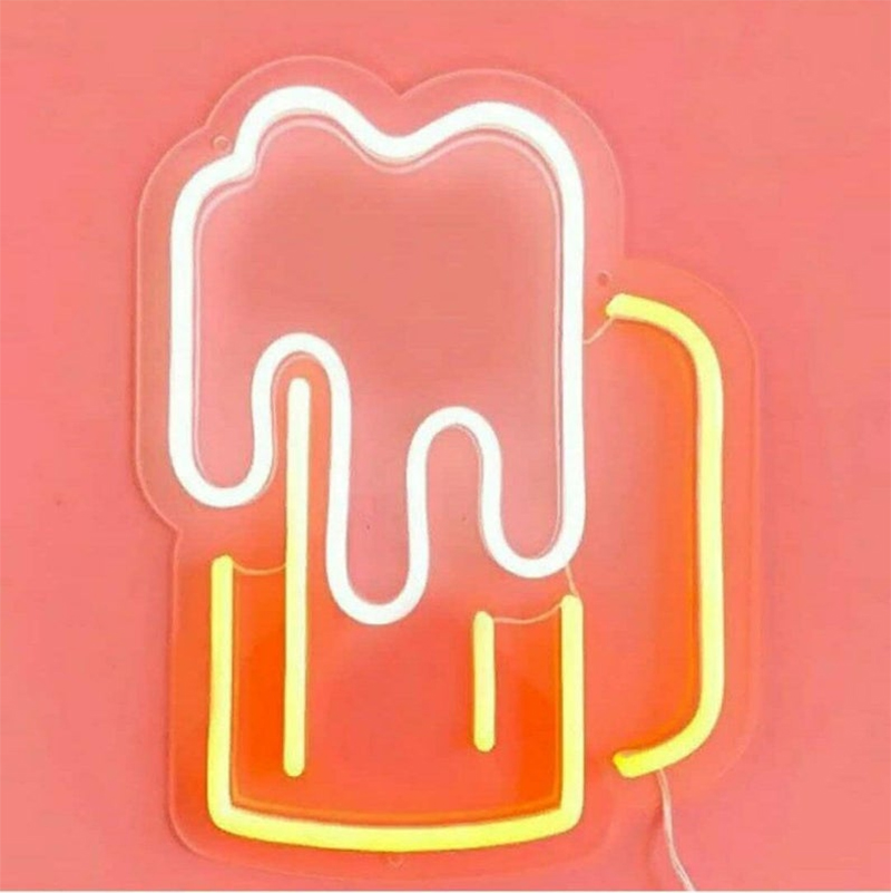 Đèn Trang Trí Led Neon Hình Cốc Bia, Beer Led Neon Sign 