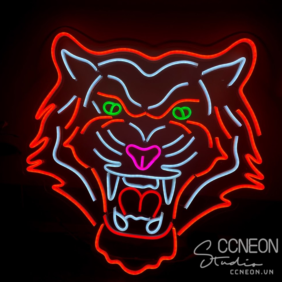 Đèn Trang Trí Led Neon Sign Theo Yêu Cầu - Đèn Led Neon Sign Hình Mặt Hổ 