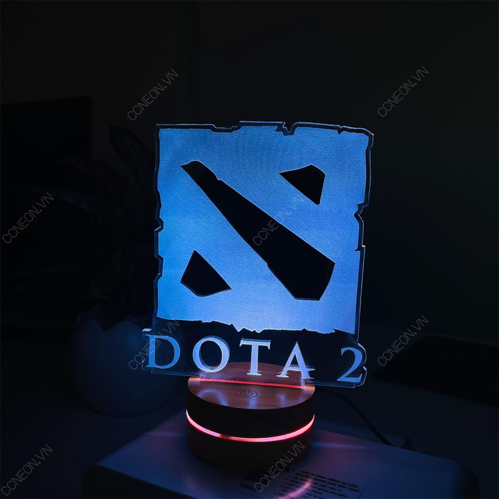 Đèn Led 3D Game DOTA - Đèn Led 16 Màu Hình Nhân Vật Hoạt Hình, Đèn Ngủ Led 3d, Cảm Ứng , Điều Khiển Từ Xa 