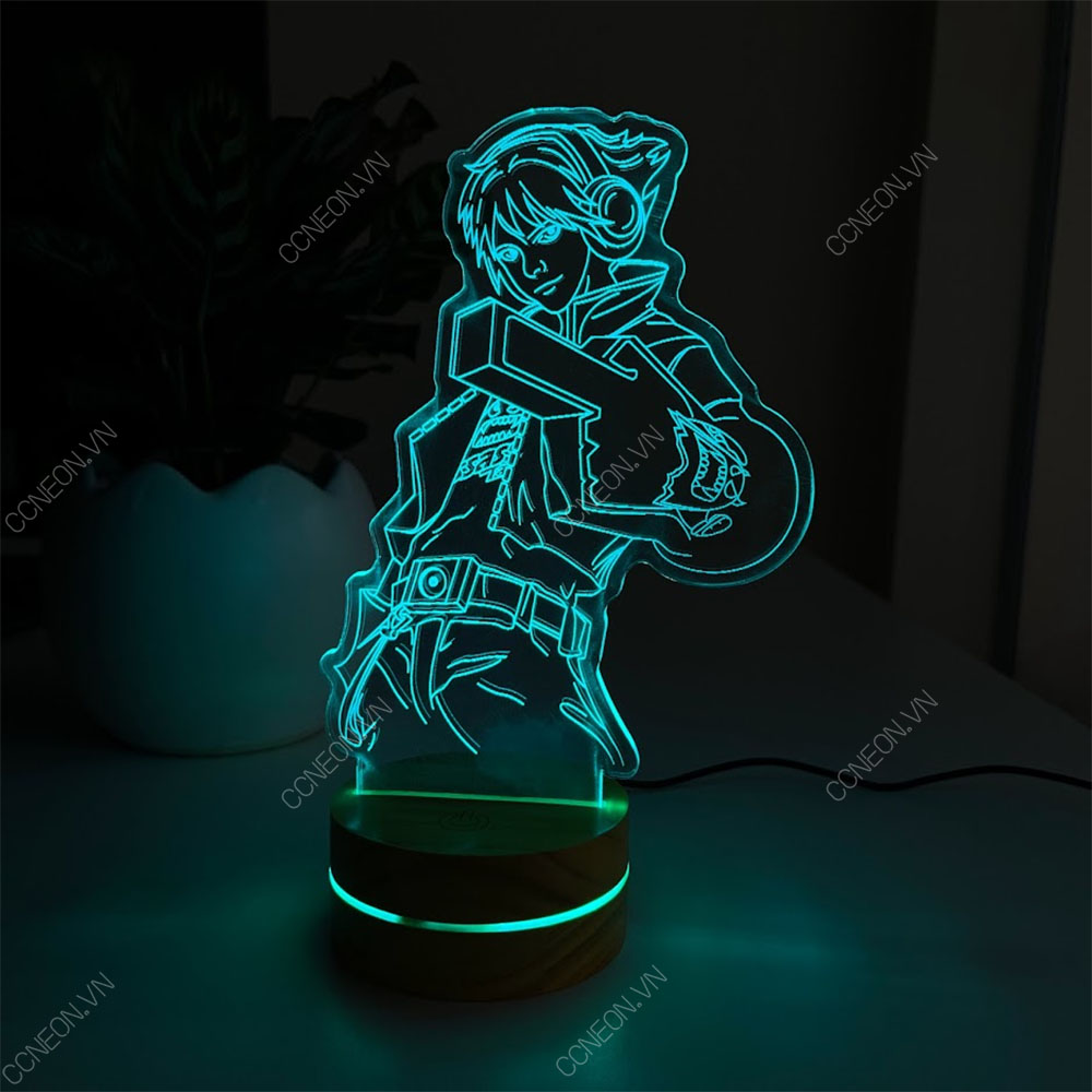Đèn Led 3D Ezreal - Đèn Led Tướng LOL Đèn Led 16 Màu Hình Nhân Vật Hoạt Hình, Đèn Ngủ Led 3d, Cảm Ứng , Điều Khiển Từ Xa Đèn Led 3d tướng LOL