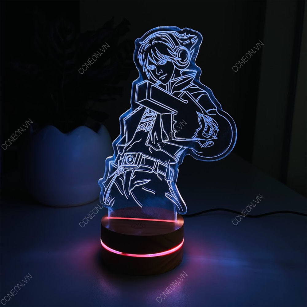 Đèn Led 3D Ezreal - Đèn Led Tướng LOL Đèn Led 16 Màu Hình Nhân Vật Hoạt Hình, Đèn Ngủ Led 3d, Cảm Ứng , Điều Khiển Từ Xa Đèn Led 3d tướng LOL