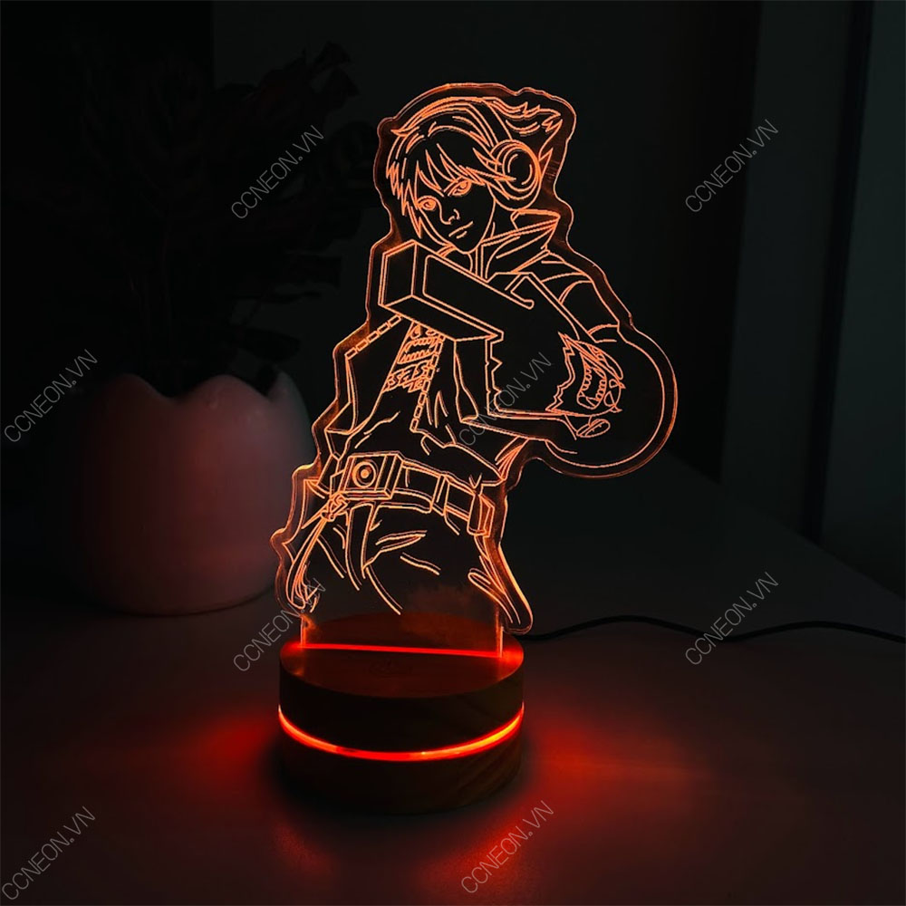 Đèn Led 3D Ezreal - Đèn Led Tướng LOL Đèn Led 16 Màu Hình Nhân Vật Hoạt Hình, Đèn Ngủ Led 3d, Cảm Ứng , Điều Khiển Từ Xa Đèn Led 3d tướng LOL