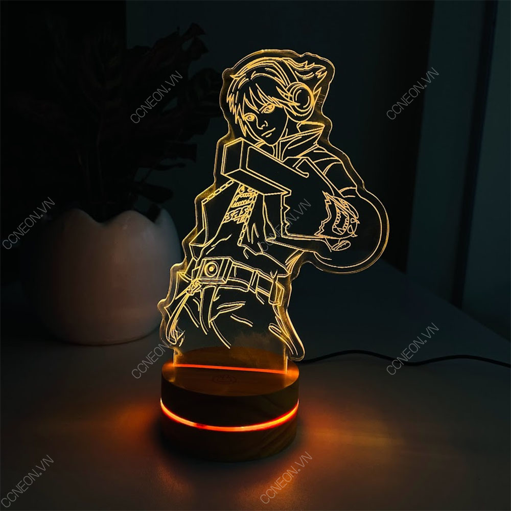 Đèn Led 3D Ezreal - Đèn Led Tướng LOL Đèn Led 16 Màu Hình Nhân Vật Hoạt Hình, Đèn Ngủ Led 3d, Cảm Ứng , Điều Khiển Từ Xa Đèn Led 3d tướng LOL