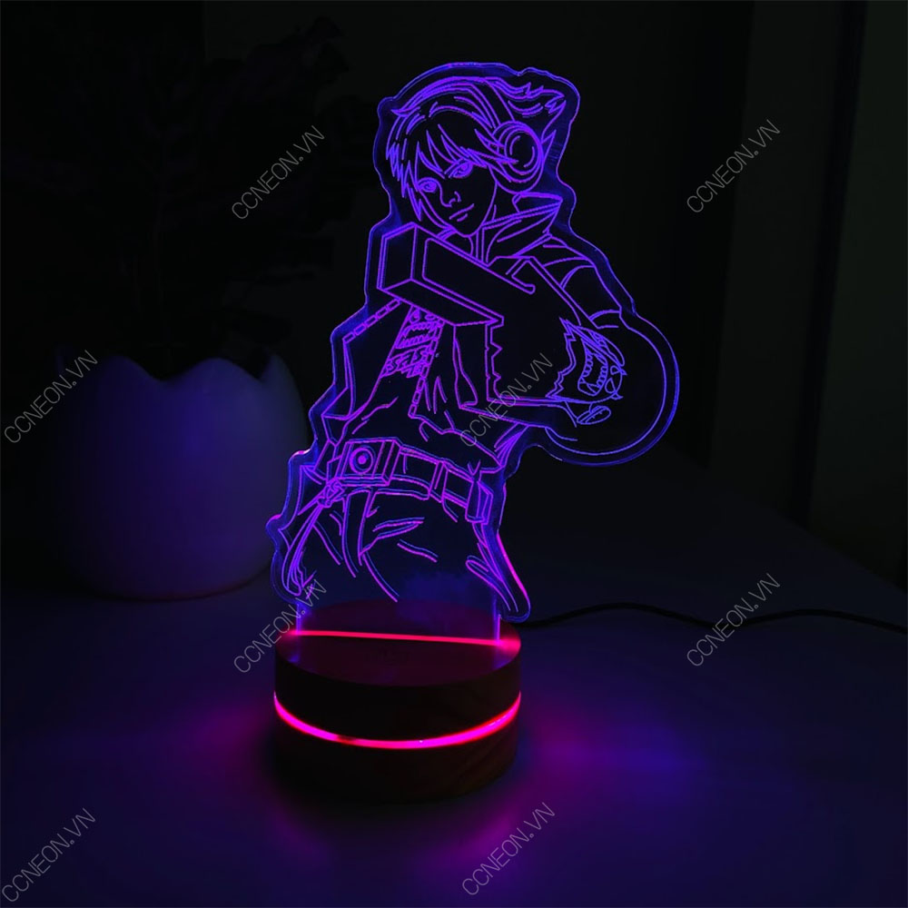 Đèn Led 3D Ezreal - Đèn Led Tướng LOL Đèn Led 16 Màu Hình Nhân Vật Hoạt Hình, Đèn Ngủ Led 3d, Cảm Ứng , Điều Khiển Từ Xa Đèn Led 3d tướng LOL