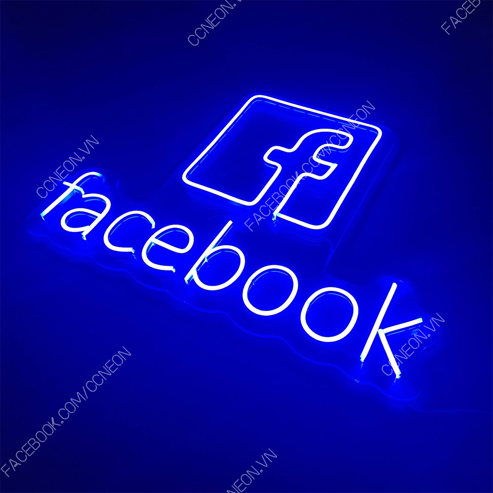 Đèn Trang Trí Led Neon Logo Facebook - FACEBOOK NEON LIGHTS 