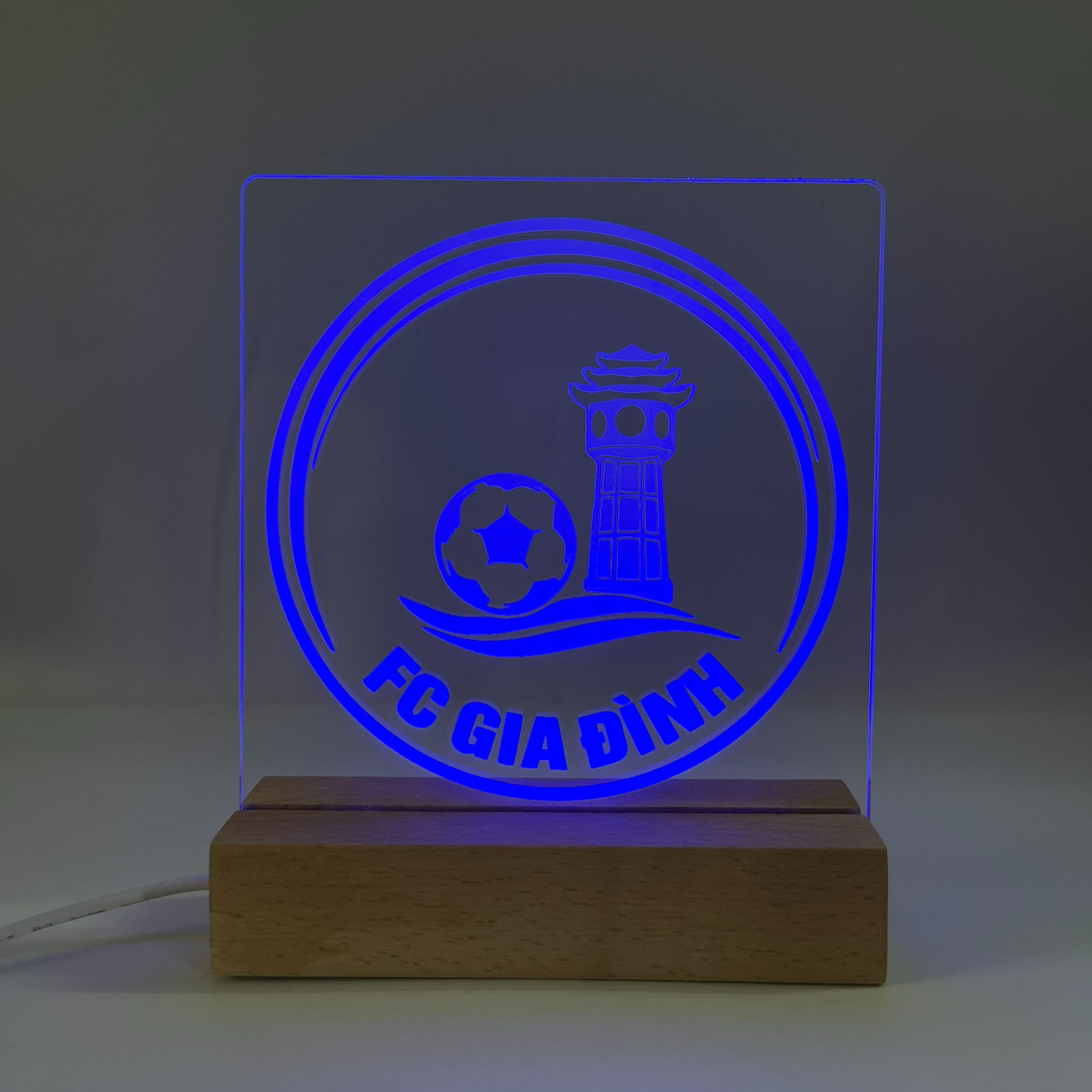 Đèn Led 3D Khắc Hình Theo Yêu Cầu -  Đèn Led 7 Màu, Đèn Ngủ Led 3d CLB Bóng Đá 