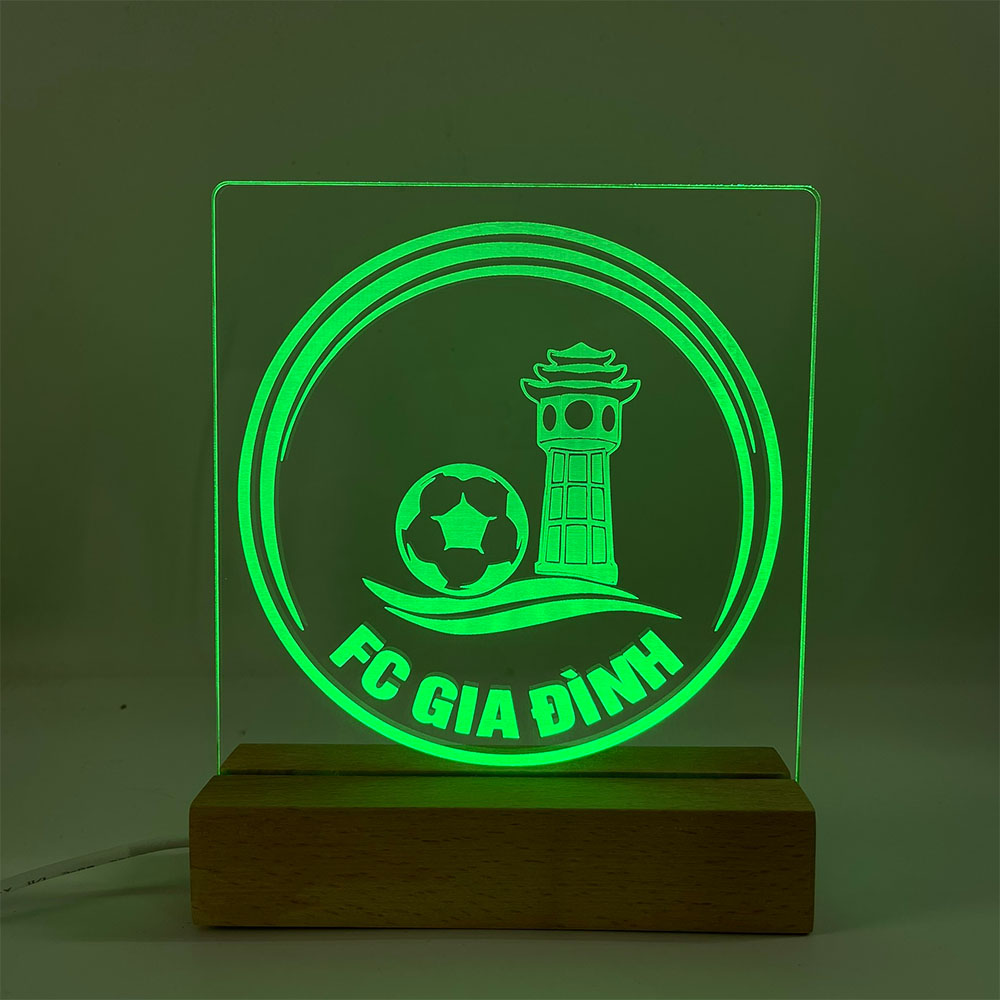 Đèn Led 3D Khắc Hình Theo Yêu Cầu -  Đèn Led 7 Màu, Đèn Ngủ Led 3d CLB Bóng Đá 