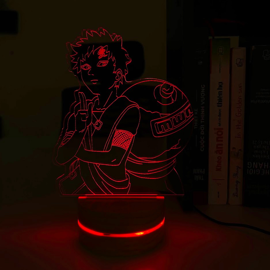 Đèn Led 3D Gara - Naruto, Đèn Led 16 Màu Hình Nhân Vật Hoạt Hình, Đèn Ngủ Led 3d, Cảm Ứng , Điều Khiển Từ Xa Đèn ngủ 3d naruto