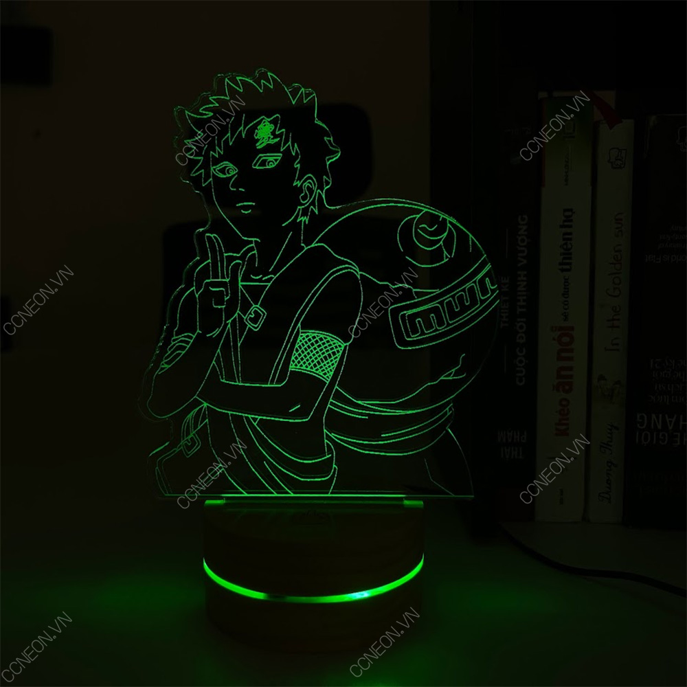 Đèn Led 3D Gara - Naruto, Đèn Led 16 Màu Hình Nhân Vật Hoạt Hình, Đèn Ngủ Led 3d, Cảm Ứng , Điều Khiển Từ Xa Đèn ngủ 3d naruto