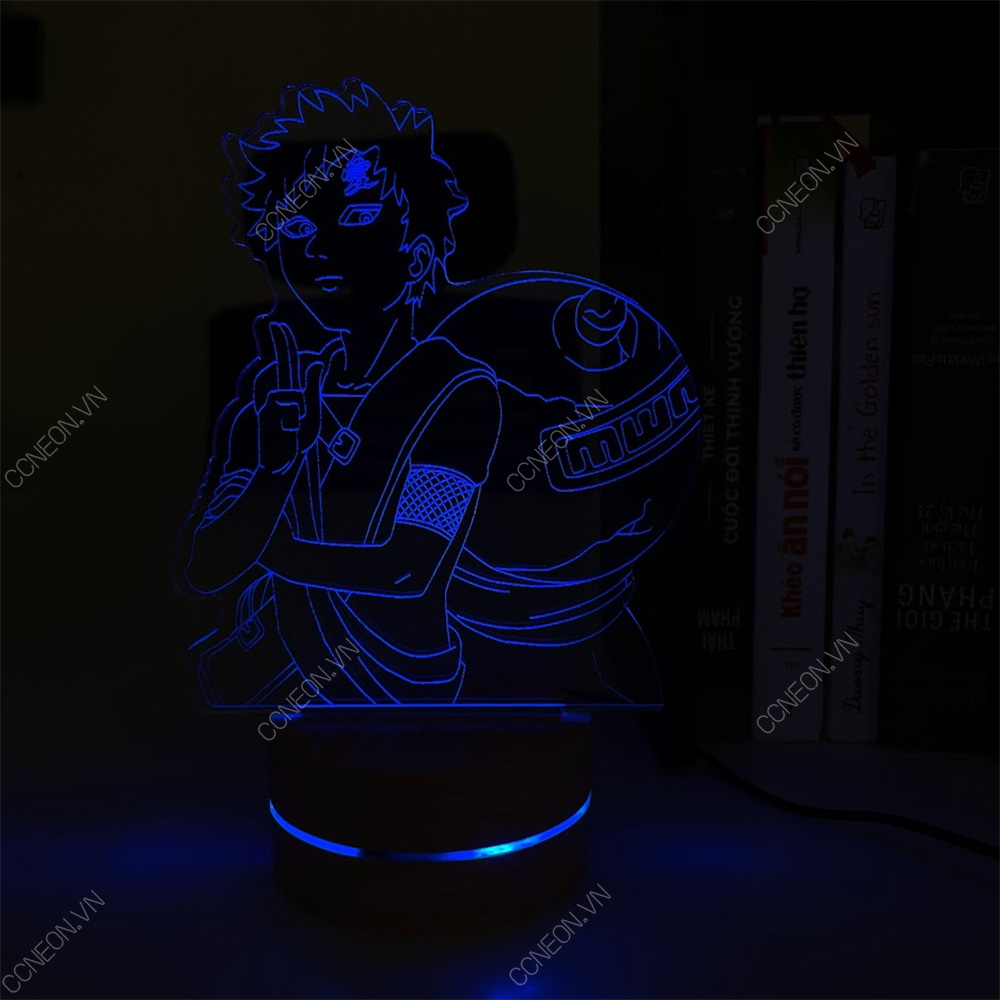 Đèn Led 3D Gara - Naruto, Đèn Led 16 Màu Hình Nhân Vật Hoạt Hình, Đèn Ngủ Led 3d, Cảm Ứng , Điều Khiển Từ Xa Đèn ngủ 3d naruto