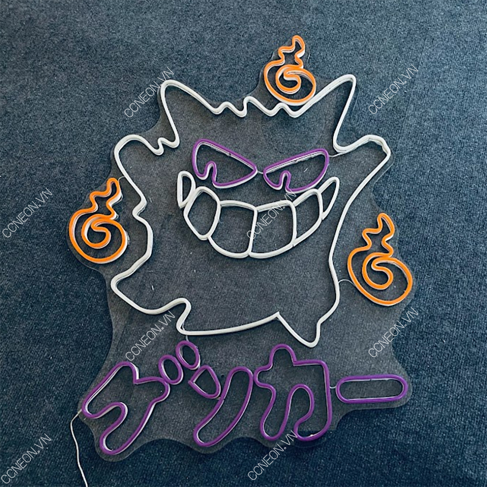 Đèn Trang Trí Led Neon Gengar - Đèn Led Neon Pokemon 