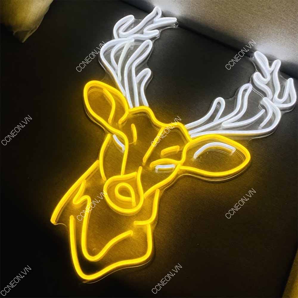 Đèn Led Neon Trang Trí Hình Đầu Hươu Đèn led neon đầu hươu