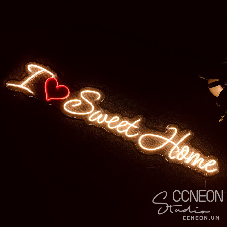 Đèn Trang Trí Led Neon Sign Theo Yêu Cầu - Sweet home 