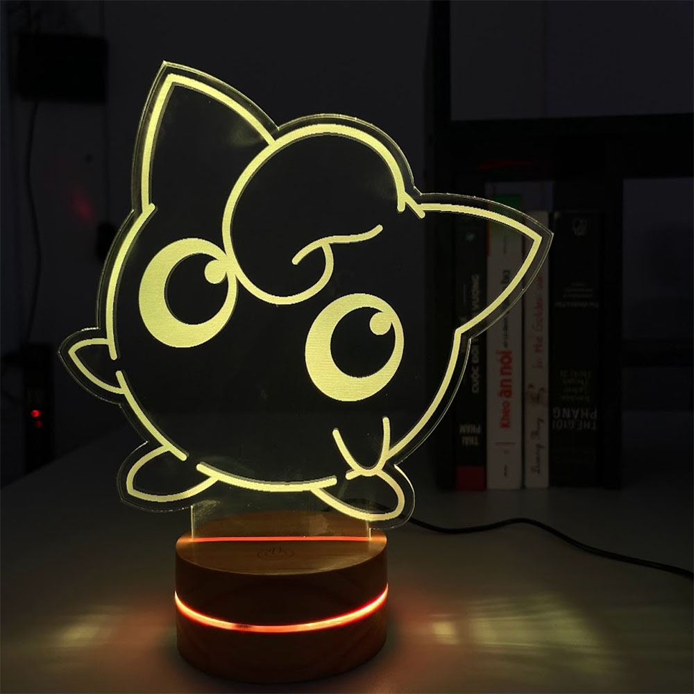 Đèn Led 3D để bàn Jigglypuff - Đèn Led 3D để bàn Pokemon Đèn led 3d pokemon