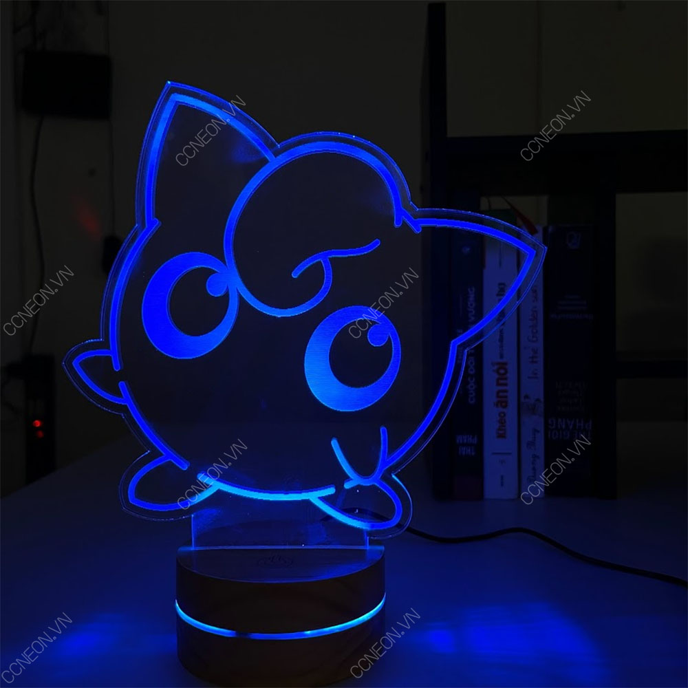 Đèn Led 3D để bàn Jigglypuff - Đèn Led 3D để bàn Pokemon Đèn led 3d pokemon