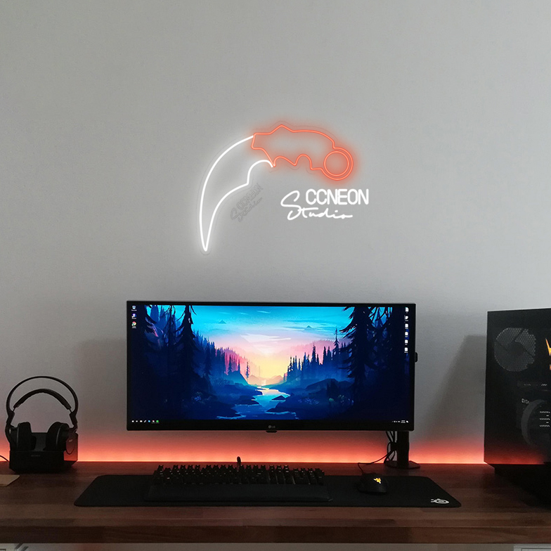 Đèn Trang Trí Led Neon Sign karambit - karambit neon sign 