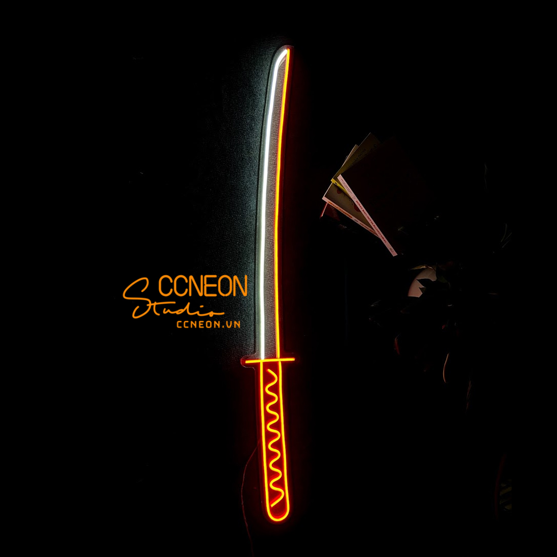 Đèn Trang Trí Led Neon Sign Theo Yêu Cầu - Đèn Led Neon Sign Thanh Kiếm Katana 