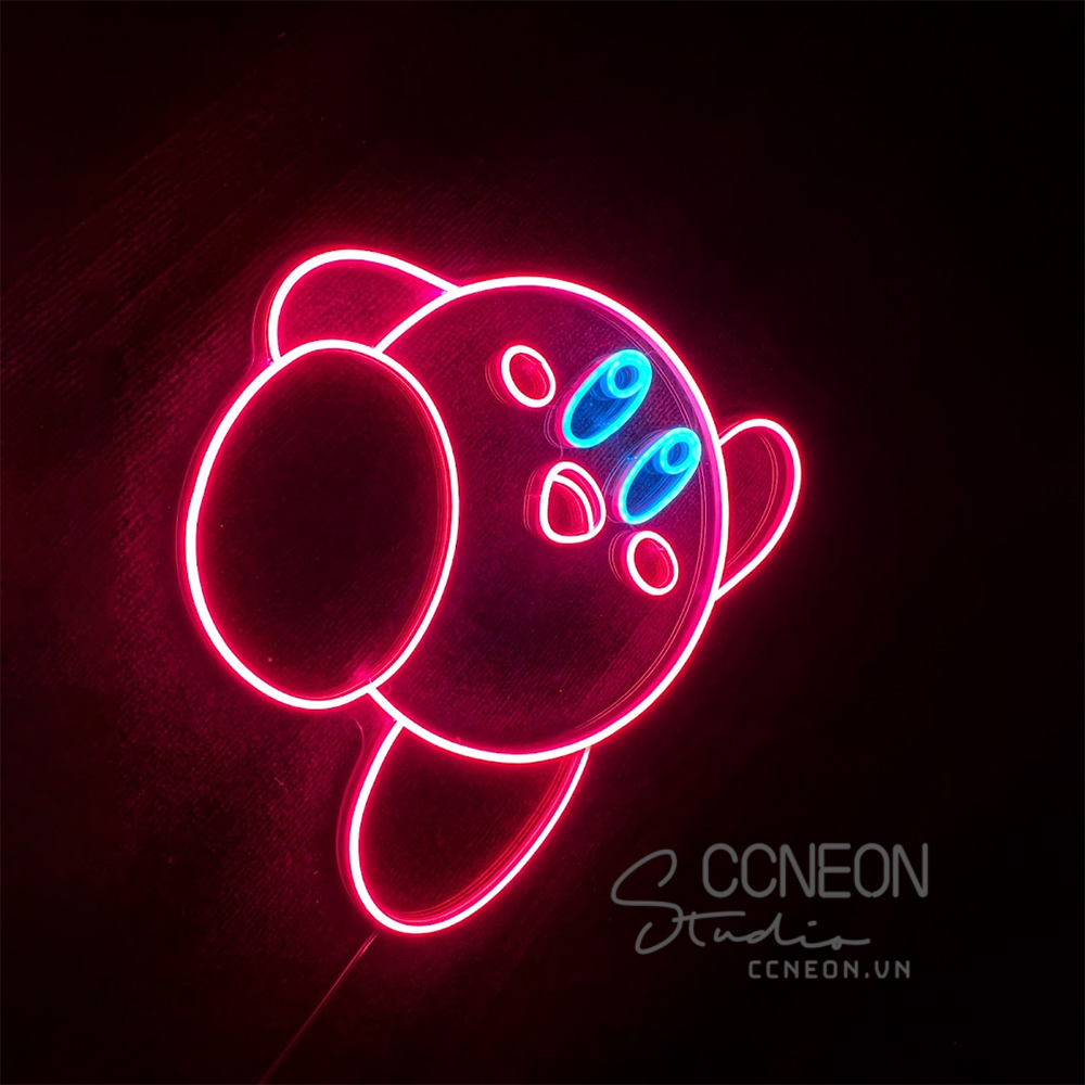 Đèn Trang Trí Led Neon Sign Anime - Đèn Led Neon Sign Nhân Vật Kirby 