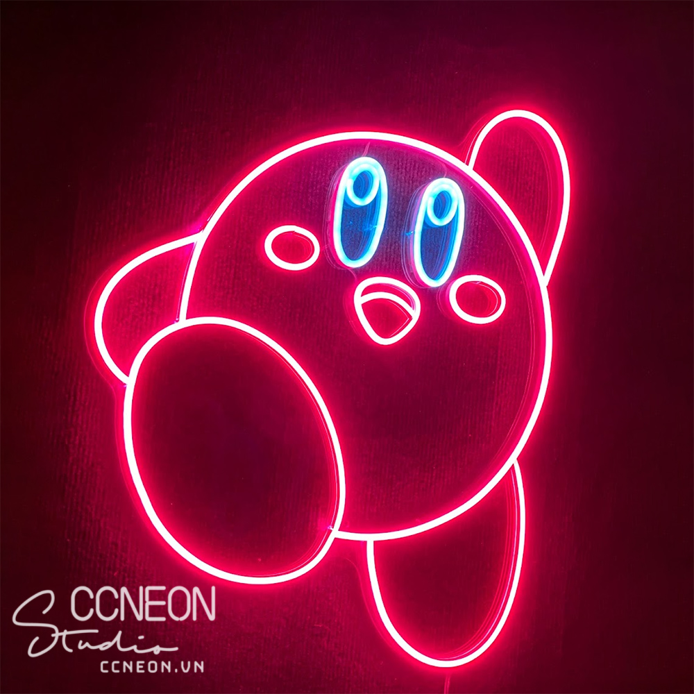 Đèn Trang Trí Led Neon Sign Anime - Đèn Led Neon Sign Nhân Vật Kirby 