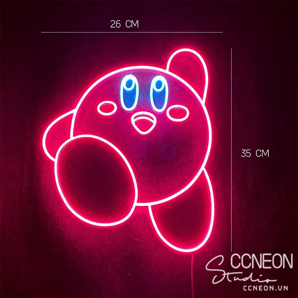 Đèn Trang Trí Led Neon Sign Anime - Đèn Led Neon Sign Nhân Vật Kirby 