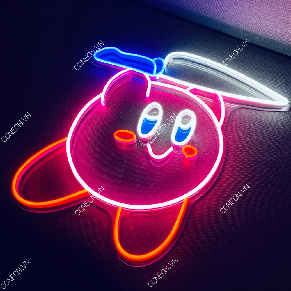 Đèn Trang Trí Led Neon One Kirby Knife - Đèn Led Neon Pokemon 