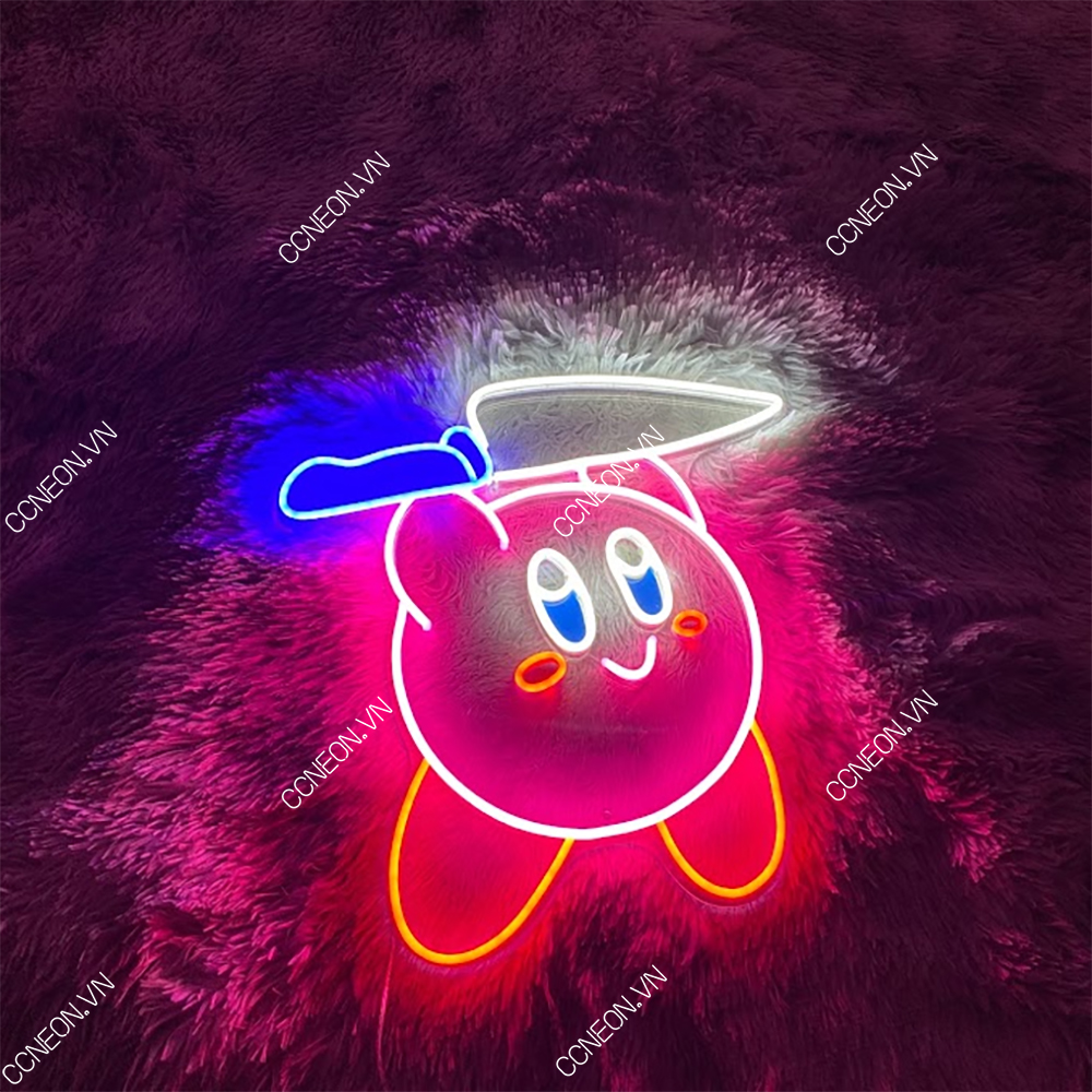 Đèn Trang Trí Led Neon One Kirby Knife - Đèn Led Neon Pokemon 